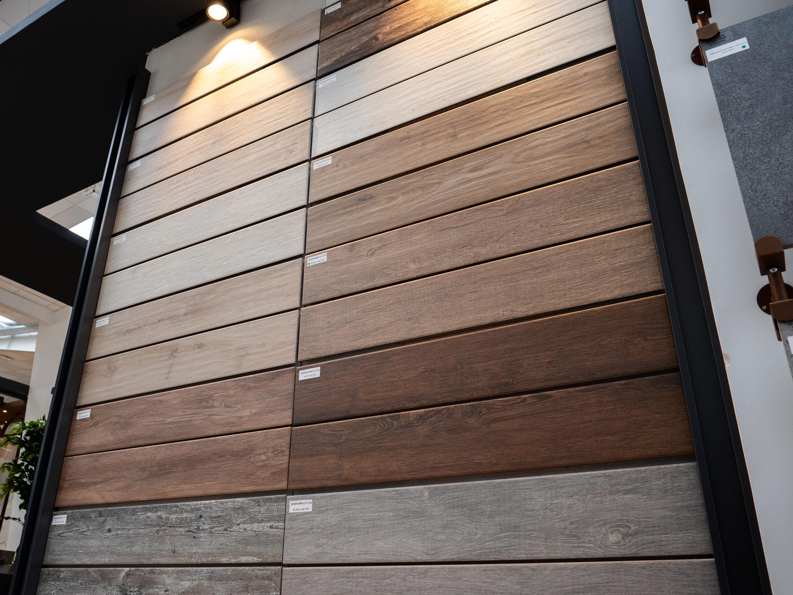 Présentation différent type de carrelage imitation parquet / bois